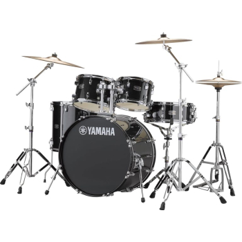 Yamaha Rydeen 20″ Black Glitter - zestaw perkusyjny z hardwerem i talerzami